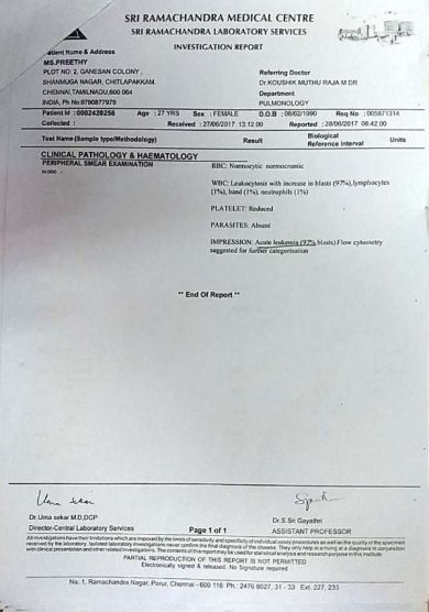 Investigation report - Pathology & Haematology - 2/2