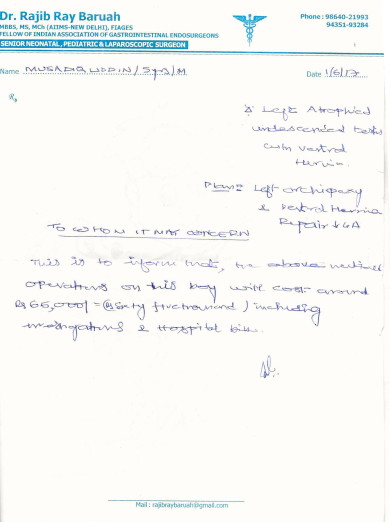 Medical Estimate