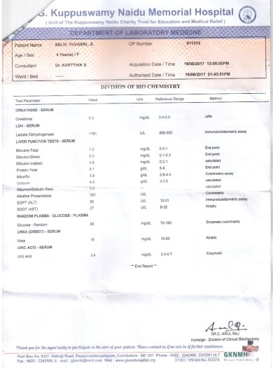 Blood Test at GKN Coimbatore