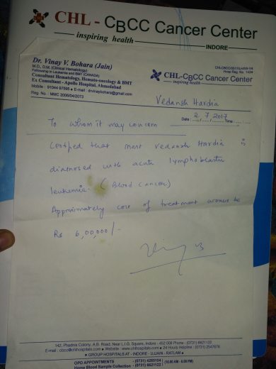 Cost estimation letter from CHL-CBCC indore