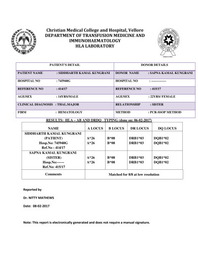 medical report