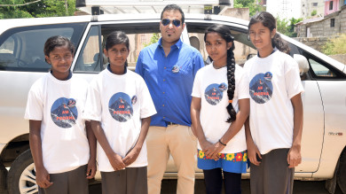 Watching Poorna the Film with Children of Lovedale Foundation