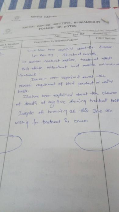 Treatment procedure given by Kidwai doctors