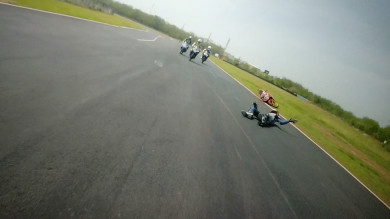 sebastian's crash photo during the race.