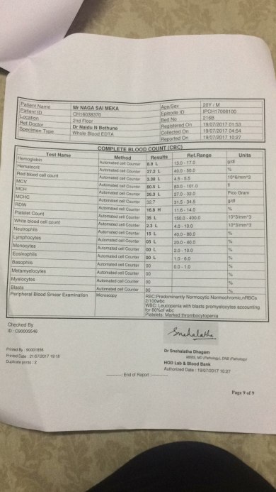 Medical report