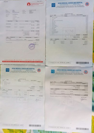 with in 45 days 3 times admitted for various treatment