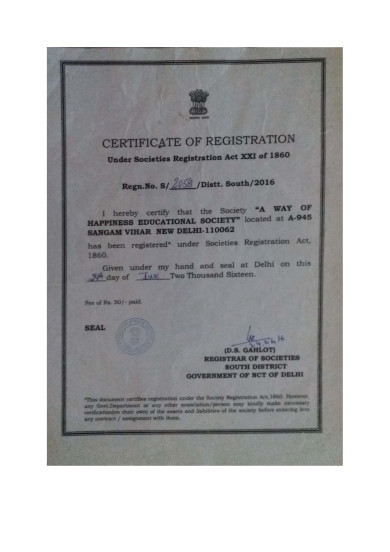 Certificate of Registration