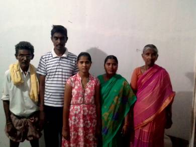 Kumara Swamy with his parents and kid