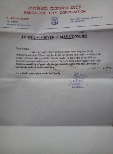 Letter from the x Mayor Abdul Azeez, Mangalore