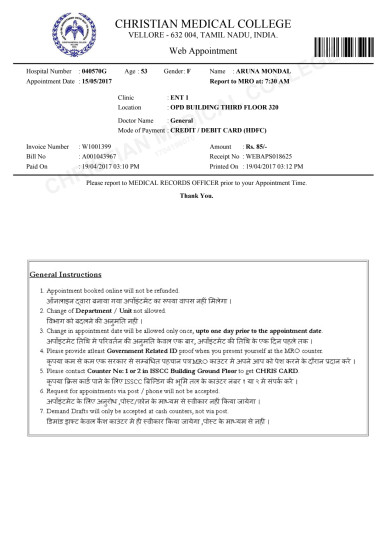 ENT APPOINTMENT