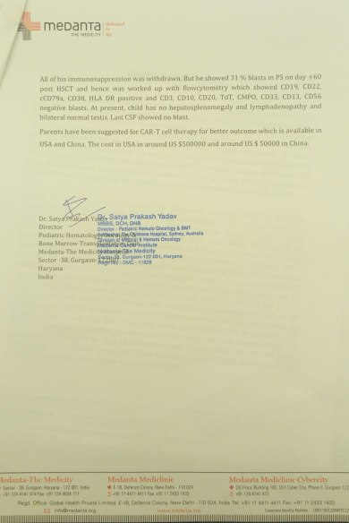 Hardik's Treatment summary and Estimate