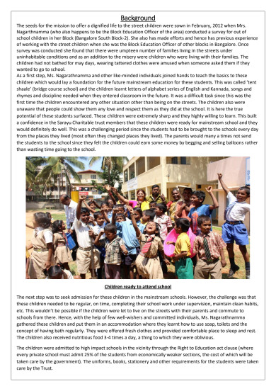 BACKGROUND AND INITIAL ROADBLOCKS