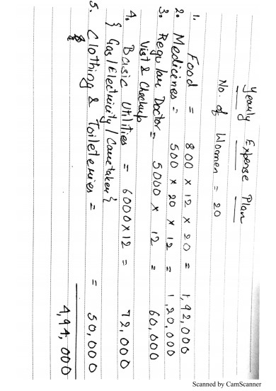 Yearly planned expense