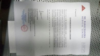 Estimate letter from hospital