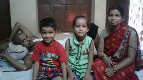 Suresh with his family after successful second cycle of treatment