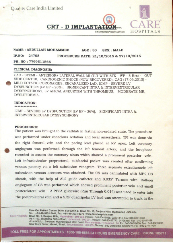 4. Care Hospital Report - CRTD