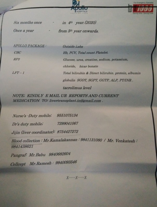 List of periodical tests -2