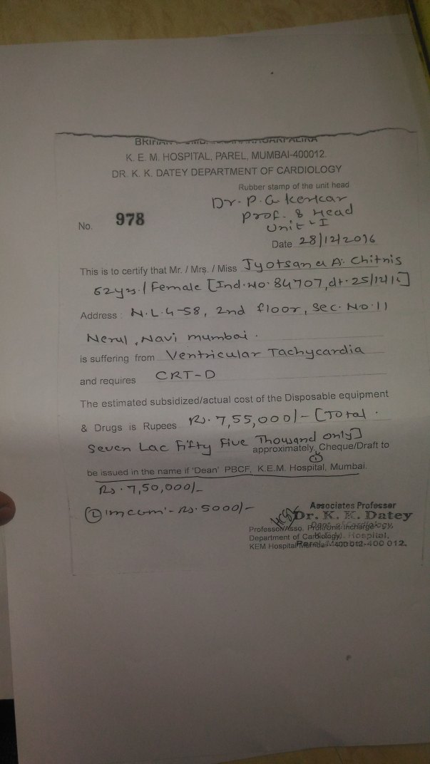 Original cost certificate