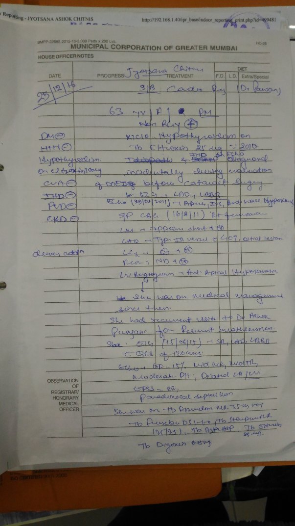 Case history 1