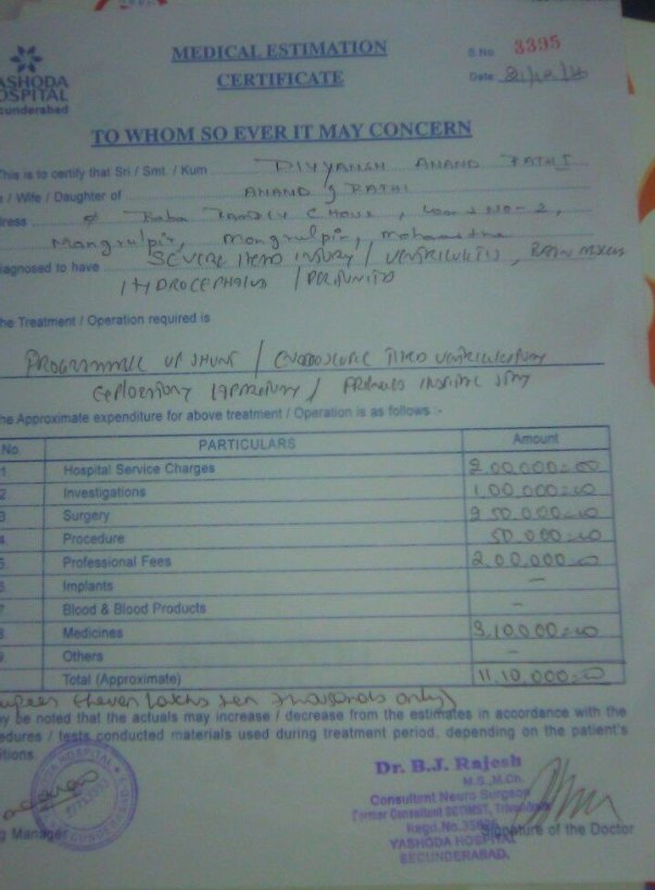 Medical Estimation Letter