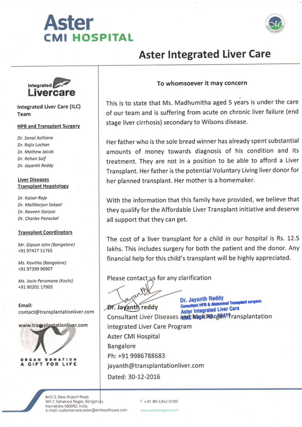 Doctor's letter