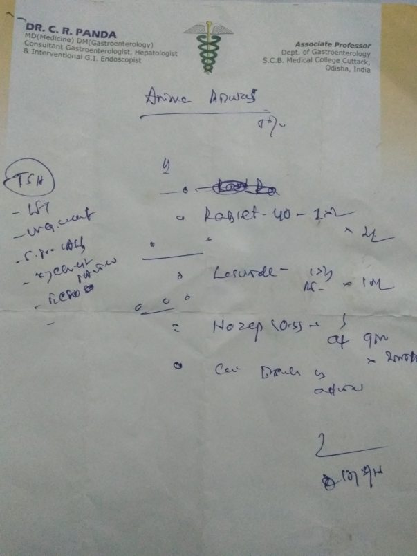 Gastroenterology Dr prescription last