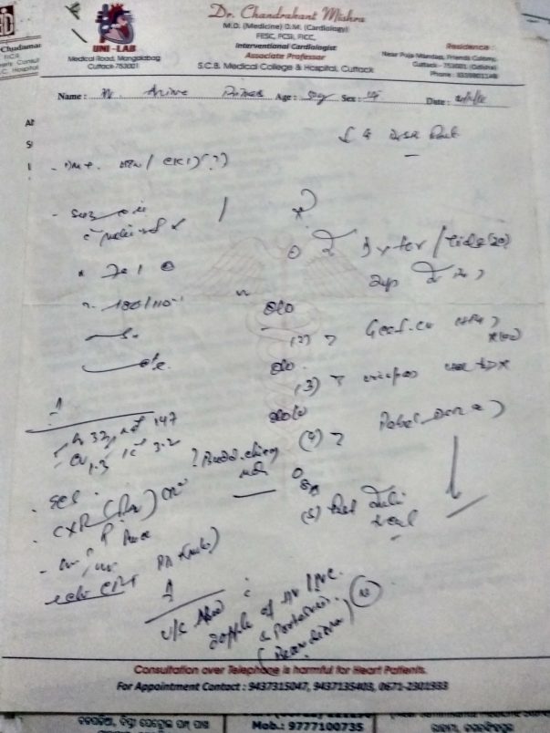 Cardiology Dr prescription 1