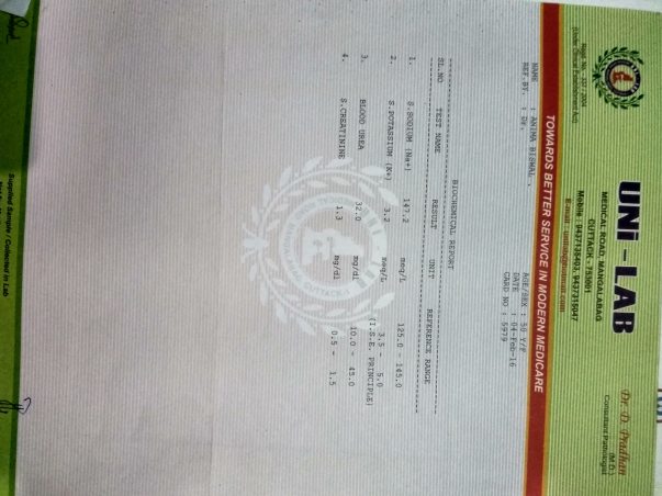 Biochemical report