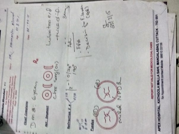 Eye test Dr prescription
