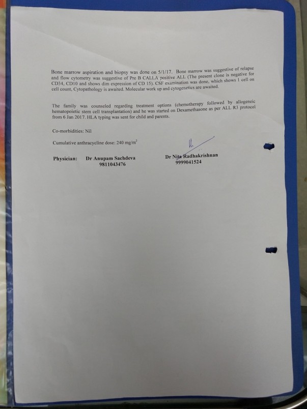 Diagnosis and Treatment Summary of Hardik 2