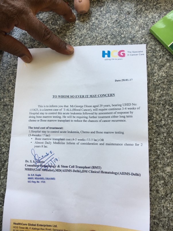 HCG Hospital Bangalore estimate