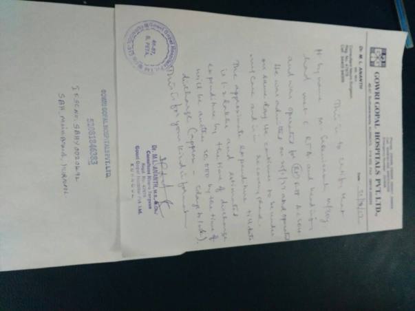 Doctors letter