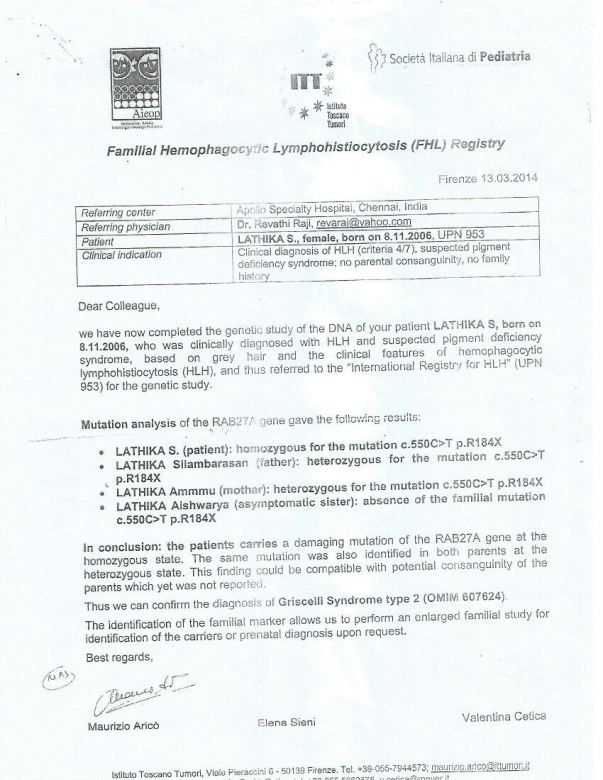 report and diagnoses