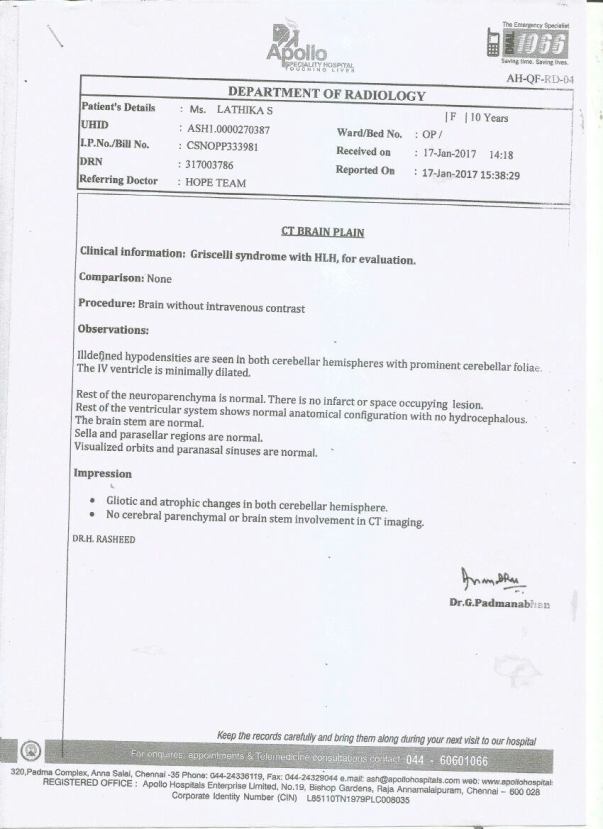 CT Brain Plan - Report