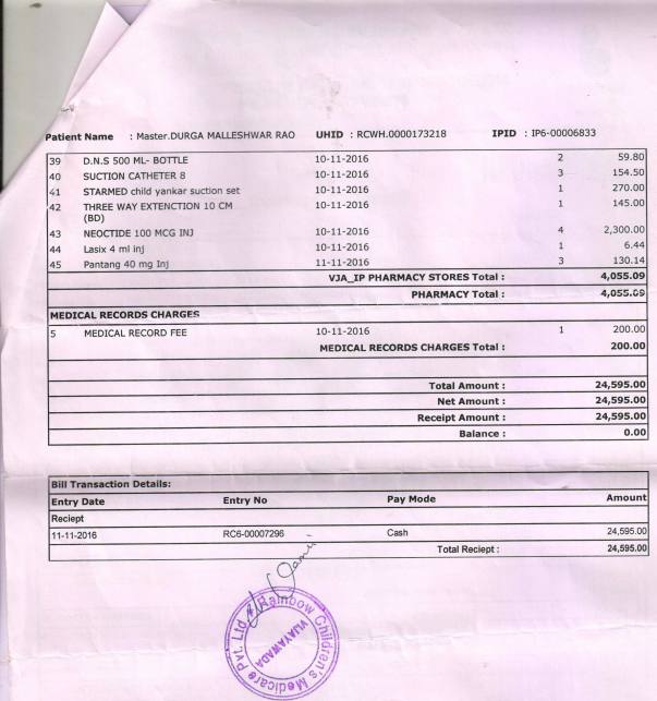 Medical Bill 1