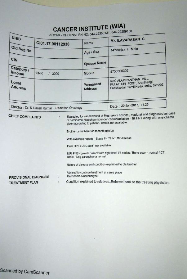 Adayar cancer institute recommendation