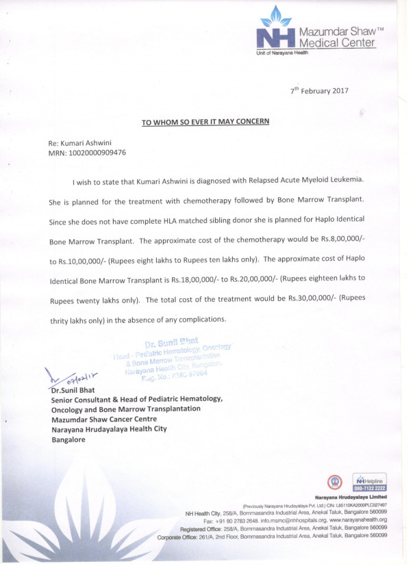 Estimation letter