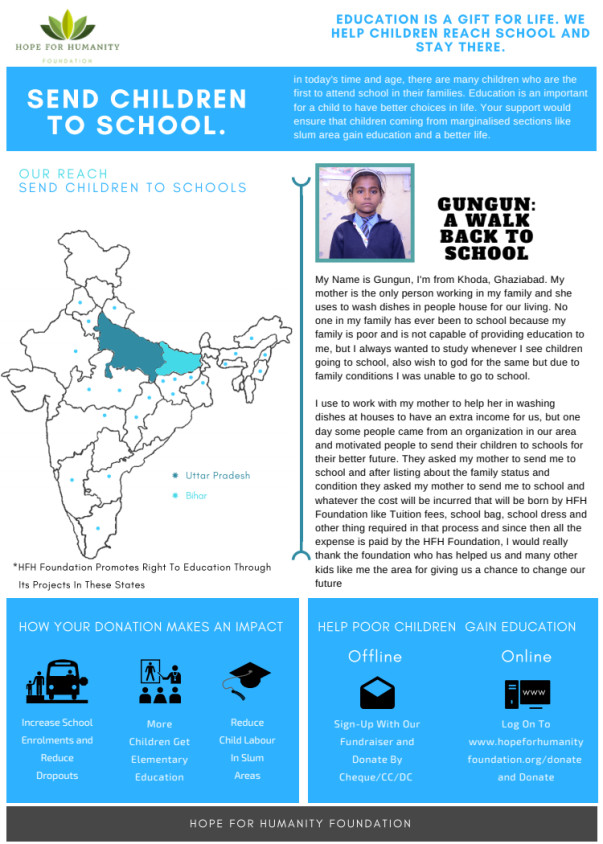 2. Send children to school project