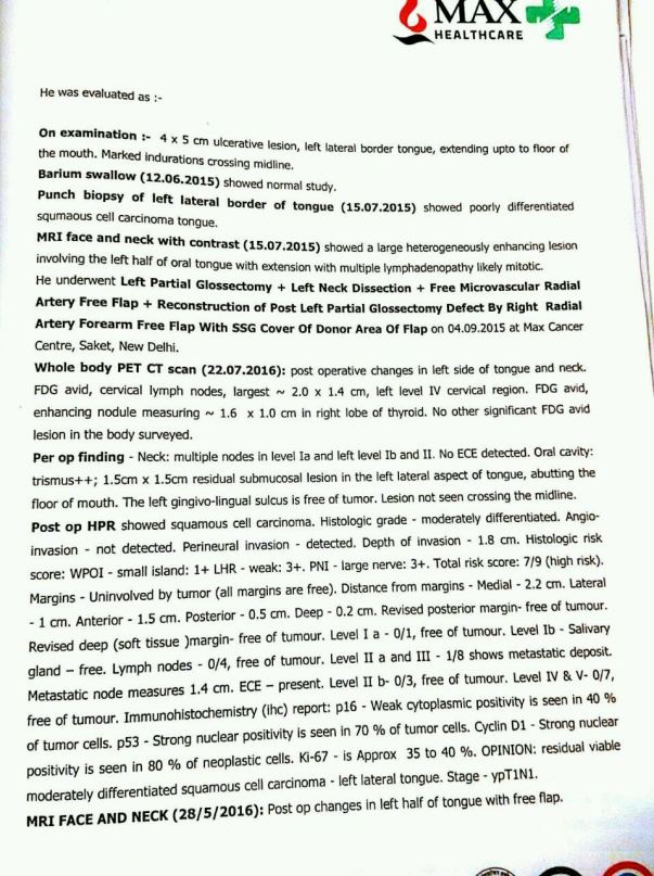 Latest Discharge summary