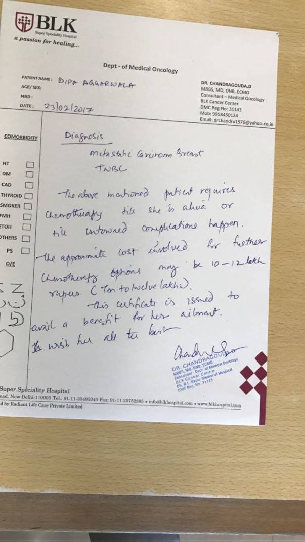 Cost estimation letter by Dr ChandraGouda