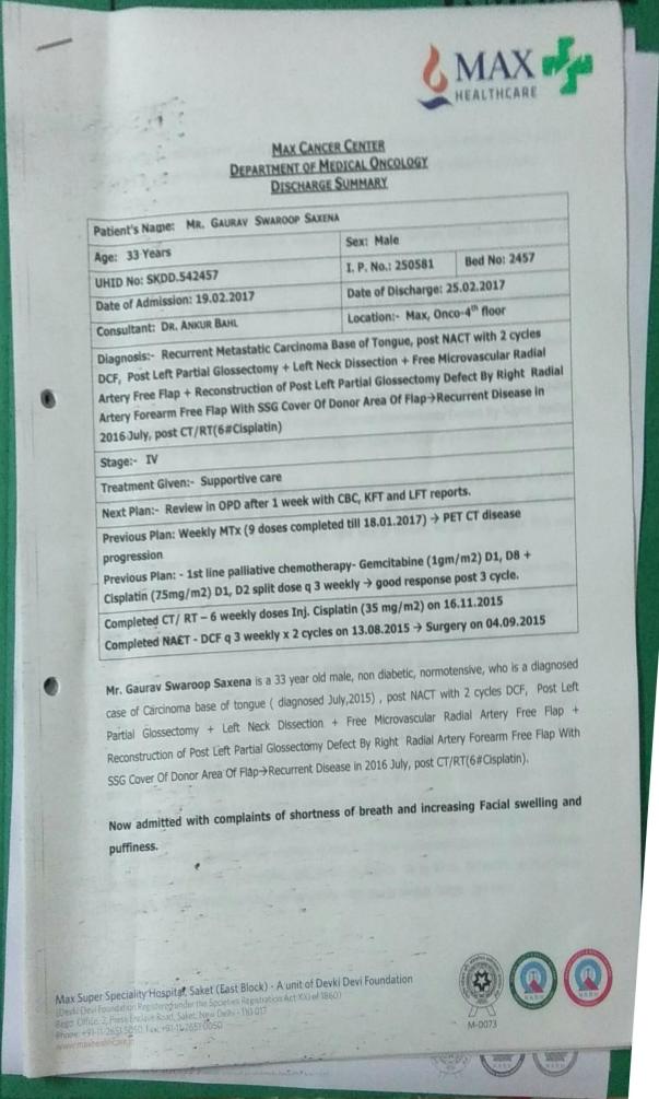 Discharge summary