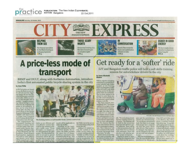 Soft Skills Training to Blr AutoRickshaw Drivers .