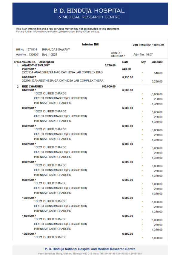 Interim bill