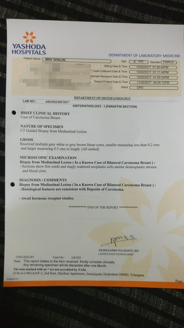 HISTOPATHOLOGY REPORT