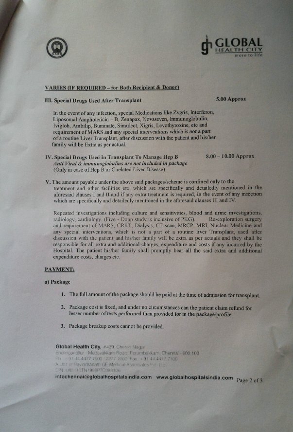 Liver Transplant Surgery Estimate 2-3