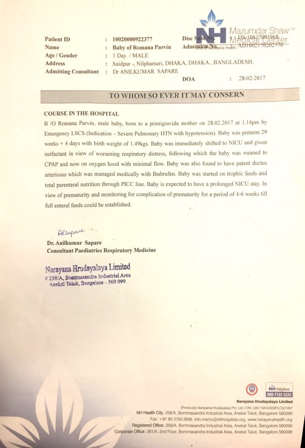 Letter from the doctor