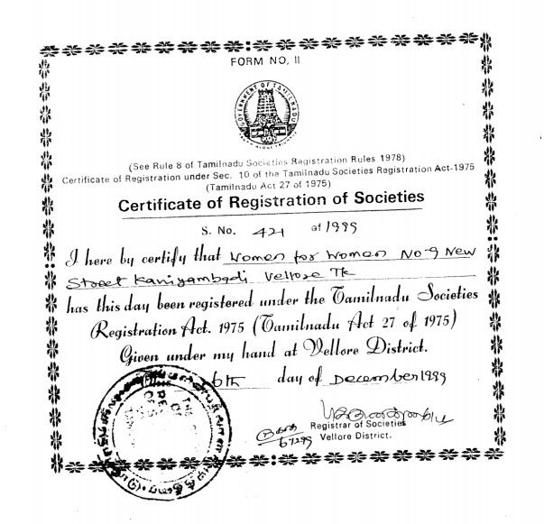 Registration Certificate.