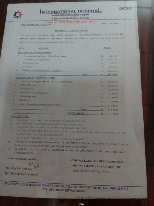 Minimum cost plan