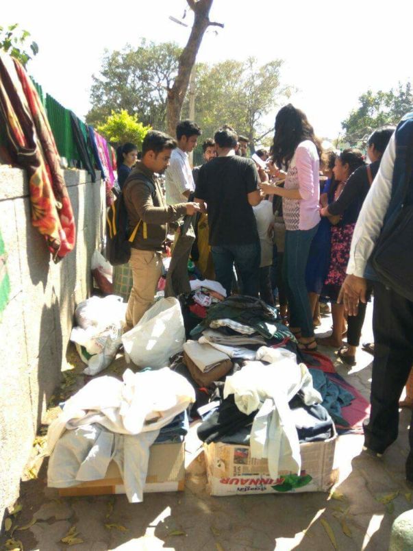 Cloth donation drive, gole market.