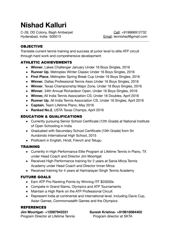 Nishad's Biodata